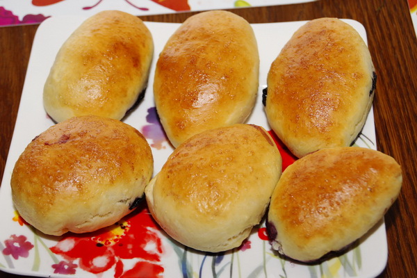 Drożdżówki z jagodami (jagodzianki)
